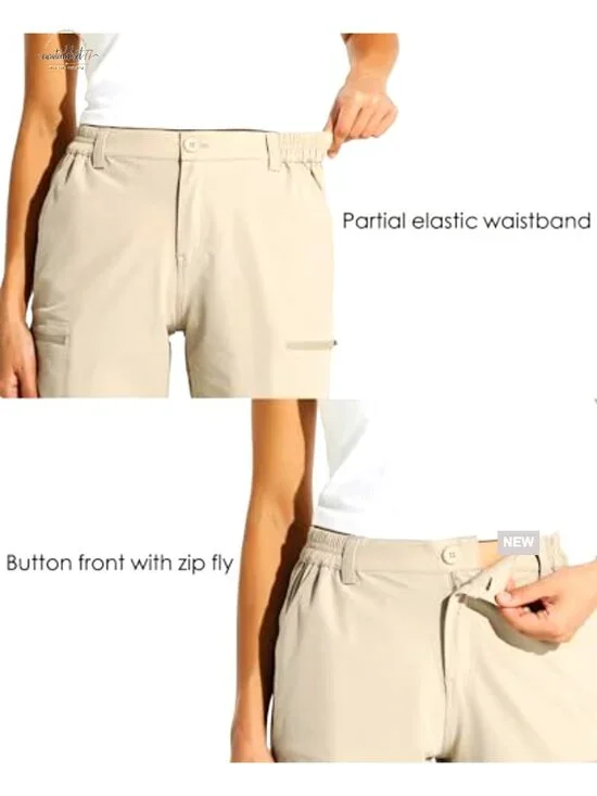 Women's 10 Hiking Cargo Shorts Stretch Quick Dry UPF50 Outdoor